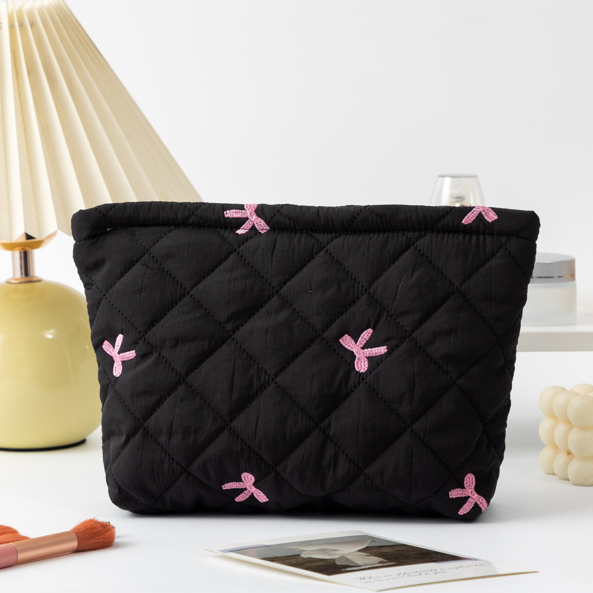 1 Piece Cute Bow Knot Women's Makeup Bag 